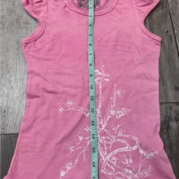 2000s Y2k Miss Me Pink NEW Cap Sleeve Baby Tee Lightweight Womens Medium Vtg - Picture 6 of 6